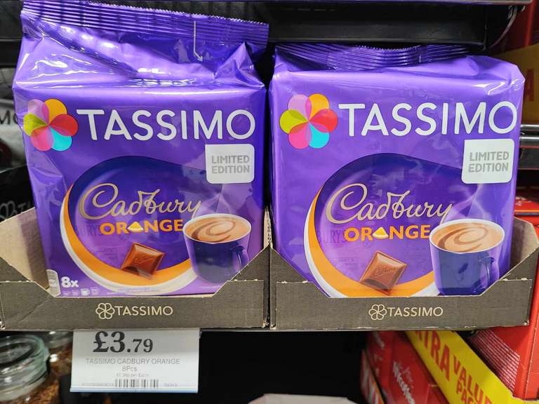 Tassimo Hot Chocolate Pods Cadbury Orange Hot Chocolate 5 x 8 Pods 40  Drinks