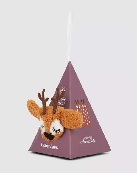 Debenhams Boxed Christmas cosy socks £4.80 free delivery when using code @ Debenhams