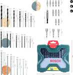 Bosch 33pc. X-Line Drill and Screwdriver Bit Set (for Wood, Masonary and Metal, Accessories Drill and Screwdriver)