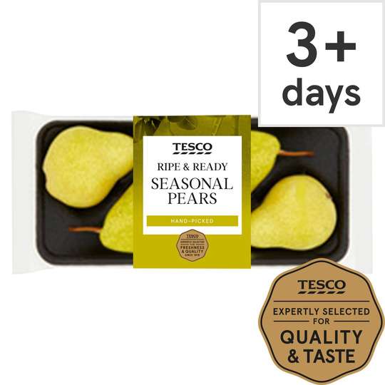 Tesco Ready To Eat Seasonal Pears 4Pack 550G Clubcard Price