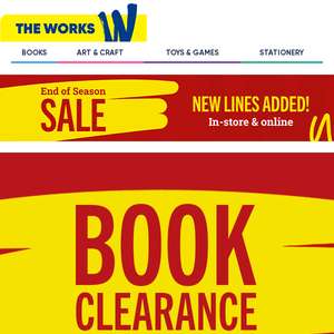 Books Clearance: Gull 50p, Marvel Avengers: 3 in 1 Colouring + More (Free Collection On £10 Spend, Free Delivery On £15 W/Code) @ The Works