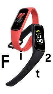 Samsung Galaxy Fit2 Smart Watch - Scarlet / Black Fitness Tracker + 4 Months Spotify Premium (New Customers) Free Collection @ Argos