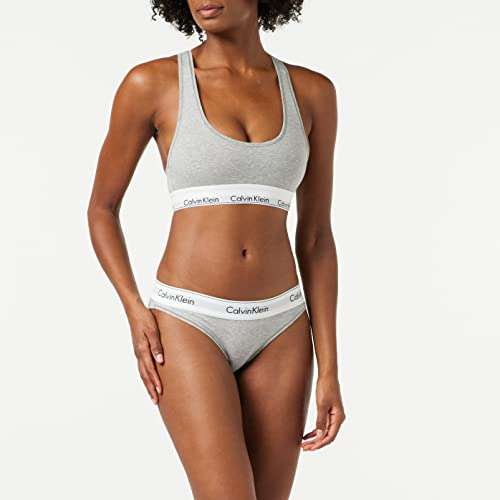 Calvin Klein Women's Modern Cotton - Bralette, Sports Bra - Grey £11 @  Amazon | hotukdeals