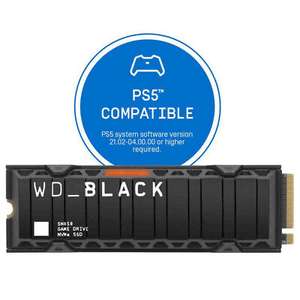 WD Black SN850 Heatsink 1TB SSD M.2 PCIe 4.0 NVMe Solid State Drive PC & PS5 - £105.99 with code @ tech next day / eBay