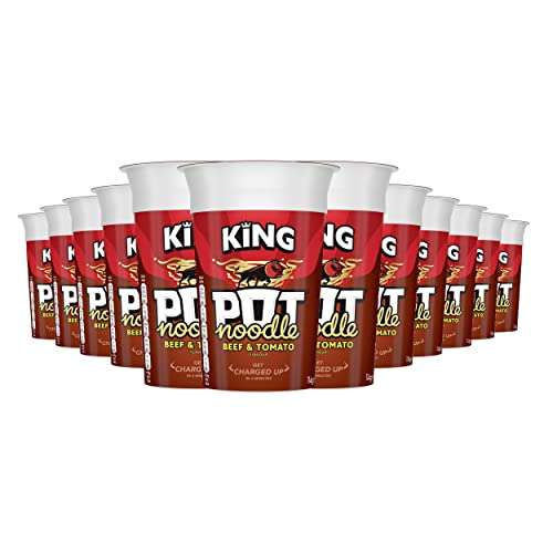 King Pot Noodle Beef & Tomato Multipack King Pot Noodle x12 (S&S £11.17/£9.50) Discount at Checkout