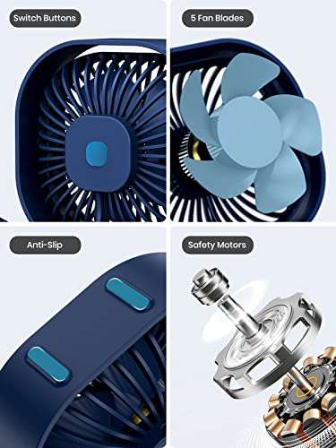 TOPK USB Mini Desk Fan (Grey / White / Blue) - £6.99 @ TOPKDirect / Amazon