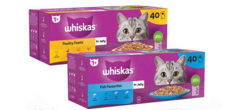 3 For £30 (£27.50 with voucher)- 40pk Whiskas Poultry Feast / Fish Favourites