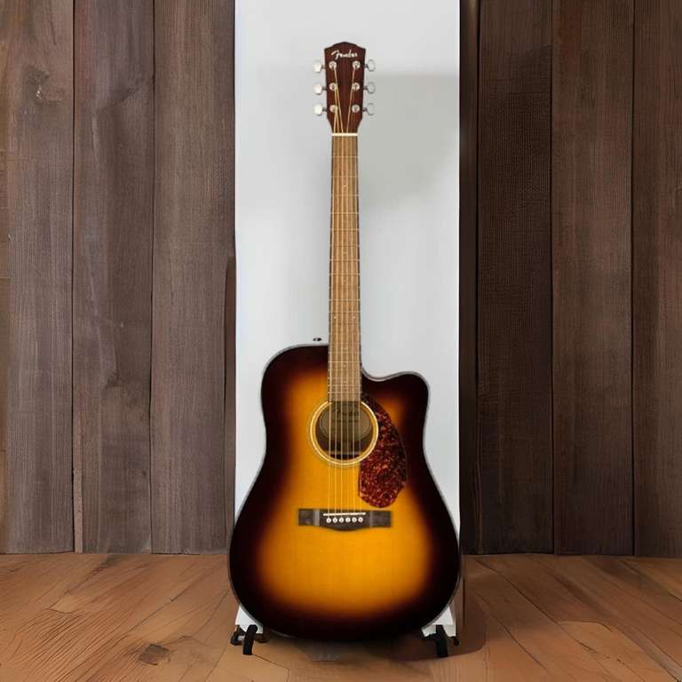 Fender CD-140SCE Dreadnought Electro Acoustic Guitar, Sunburst, includes a Hardshell Guitar Case