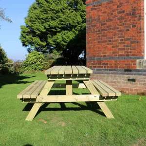 Churnet Valley Deluxe Picnic Table 1800 - free delivery with code