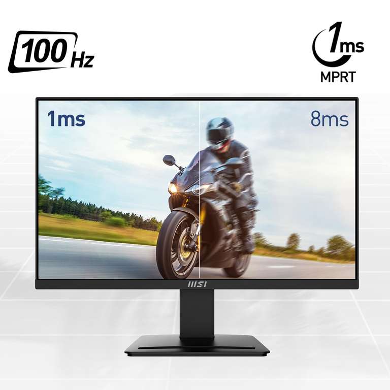 MSI PRO MP2412 23.8 Inch Monitor, Full HD (1920 x 1080), 100Hz, VA, 4ms, FreeSync, HDMI, VGA
