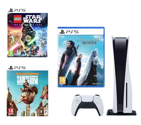 PS5 Disc console + Crisis Core: Final Fantasy VII + LEGO Star Wars: Skywalker + Saints Row Day 1 - £499 @ Currys