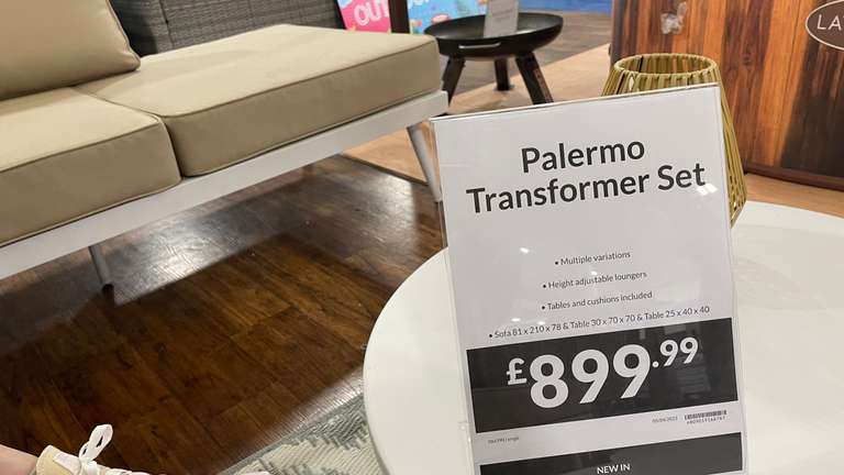 Palermo Transformer Garden Furniture Set (was £899)
