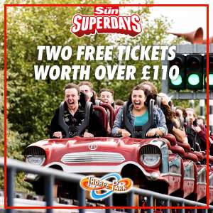 TWO free tickets to Thorpe Park - Sun Savers - Collect 9 codes from The Sun newspaper 70p
