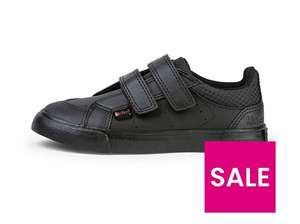 Kickers Tovni Twin Velcro Leather School Shoes - Black £13.60 (+£3.99 delivery) @ Very