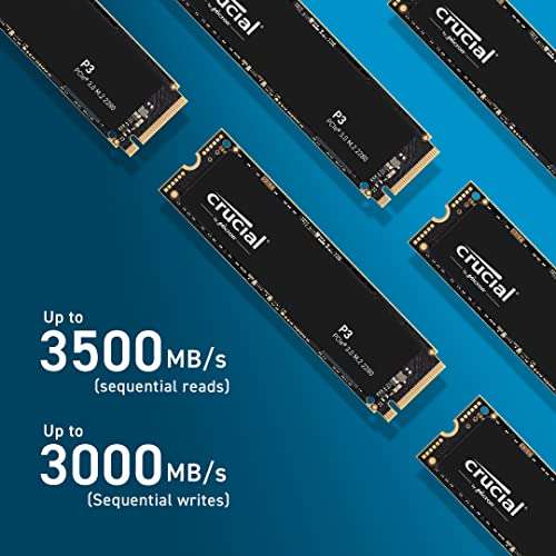 Crucial P3 4TB M.2 PCIe Gen3 NVMe Internal SSD - £177.89 Sold & Dispatched By Ebuyer @ Amazon