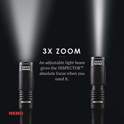 NEBO Inspector, Powerful Waterproof Pocket Light, Three Light Modes, Adjustable Zoom, Impact Resistant - £7.99 @ Amazon