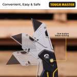 TOUGH MASTER Folding Utility Knife, with 4 Piece SK2 Blades (TM-UFK174)