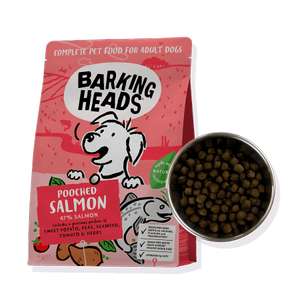 Barking Heads Pooched Salmon Dry Dog Food 12kg x 2 Packs - New Subscribers with codes