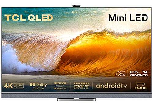 TCL 55C826K Mini LED Gaming TV 55 Inch QLED Smart TV, 4K UHD, Dolby Vision IQ & Atmos, ONKYO Audio System - £389.76 at Amazon