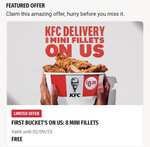 3 pc original chicken, fries & side £3.99 via app (pickup) / 8 mini fillets free (delivery only - min spend £10 & del fee applies) @ KFC