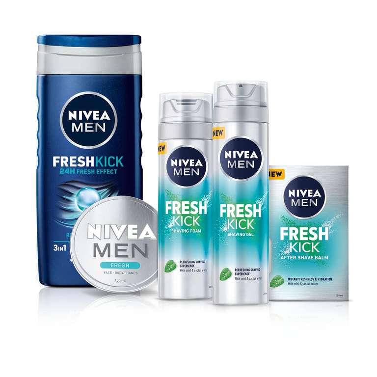 NIVEA MEN Fresh Gel (150ml), Refreshing All-Purpose Moisturising Cream with 100% Natural Watermint - £2.70 / £2.55 with S&S