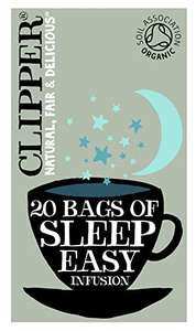 Clipper Organic Sleep Easy Infusion Tea Bags | 120 Chamomile Tea Bags (6x Boxes of 20) £7.56 with subscribe and save