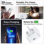 Nestling 20W Dual USB C Fast Charger Plug £3.37 With Voucher - Sold by Osmanthus fragrans Co., Ltd / Fulfilled By Amazon