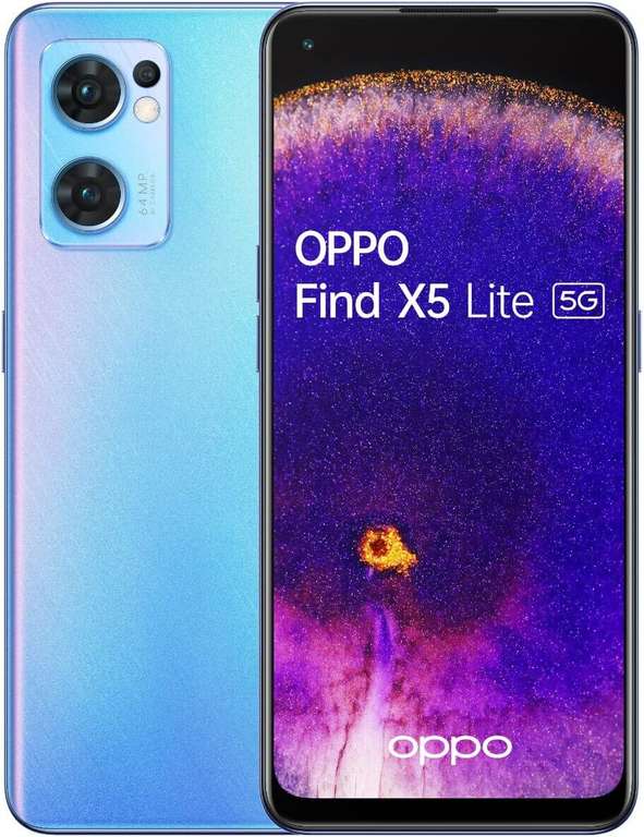New Oppo Find X5 Lite 5G Blue 6.43" 256GB 8GB Android 11 Sim Free - £198.39 delivered with voucher code @ technolec_uk / eBay