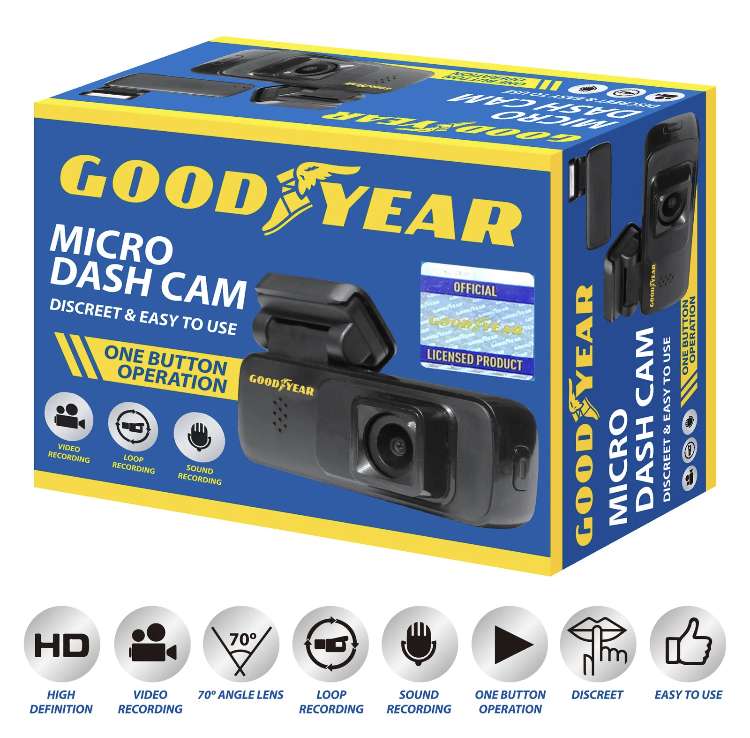 Goodyear Car HD Micro Dash Cam One Button Plug & Play Camera Video Recorder DVR £17.99 @ ebay / thinkprice