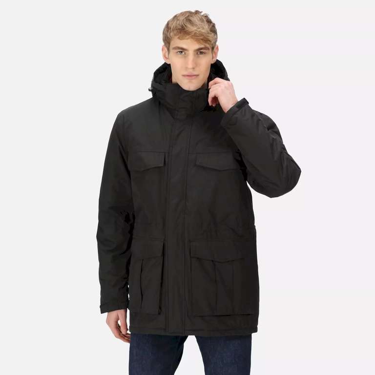 Regatta Men's Palben Waterproof Insulated Parka Jacket | Navy Black/Black | Size: S-3XL - £30.56 with Code (Free Click & Collect) @ Regatta