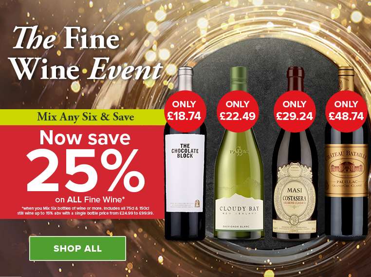 Save 25% on Fine Wine when you buy 6+ bottles @ Majestic