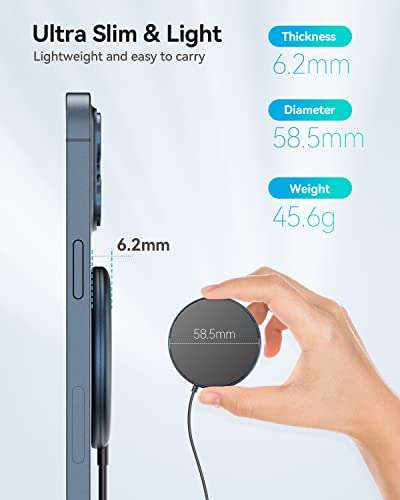 TECKNET Magnetic Wireless Charger, £7.99 Dispatched By Amazon, Sold By Upoint