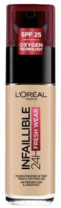 Infallible 24H Fresh Wear Foundation - 2 for £11.24 with code (£1.50 collection / £3.75 delivery) at Boots