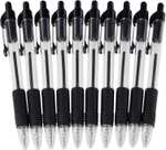 Zebra Pen Z Grip Black Pens Ballpoint, Smooth & Comfortable Ballpoint Pens with Pocket Clip, Retractable Ballpoint Pens, Black Ink - 10 Pack
