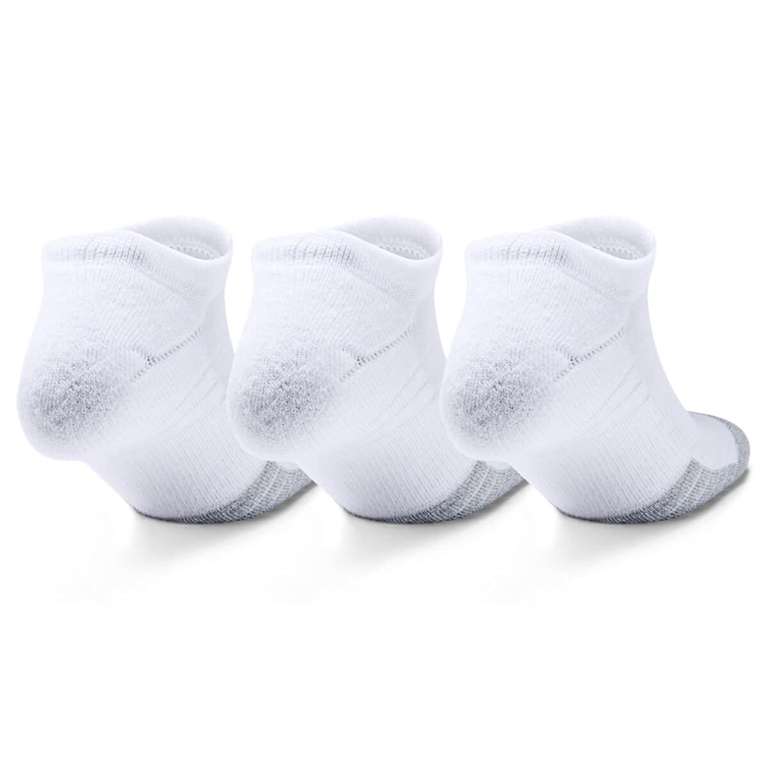 Under Armour Unisex UA Heatgear NS Anti-Odor Arch Support Mesh Socks (3 Pack) - White - Size M