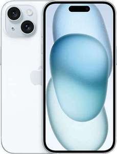 Apple iPhone 15 128GB 5G Smartphone and 100GB iD Data, £44 Upfront With Code + £29.99pm (24m) Unlimited Mins / Texts || w/500GB data £783.76