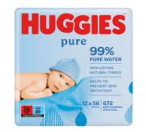 Huggies Pure Baby Wipes 12 pack