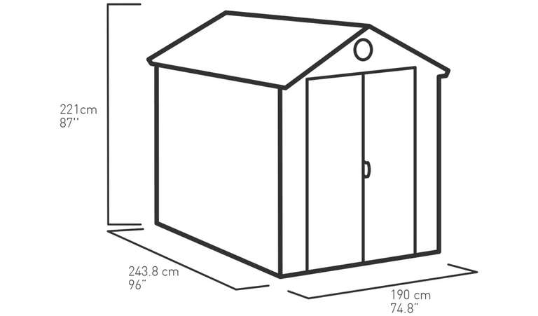 Keter Darwin Garden Storage Shed 6 x 8ft - £546.95 Delivered (Selected Locations) @ Argos