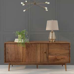 Walnut Sideboard with Sliding Doors & Drawers - Briana - £379.99 Delivered with code @ Furniture123