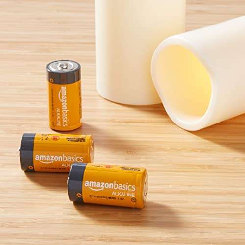 Amazon Basics C Cell 1.5 Volt Everyday Alkaline Batteries - Pack of 24 £15.38 @Amazon