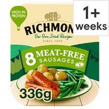 Richmond 8 Meat Free Sausages 336G - clubcard price £1.75 @ Tesco