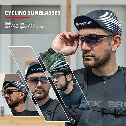 ROCKBROS Photochromic Outdoor Sport Sunglasses UV 400 Protection Cycling Sunglasses with code Sold by RockBrosbike / FBA