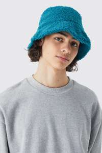 Borg Bucket Hat - Teal S/M with codes