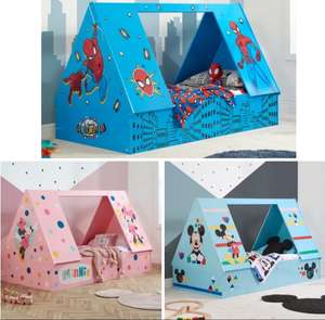 Disney Kid's Single Tent beds now half price Mickey Mouse, Minnie Mouse & Spiderman + free delivery
