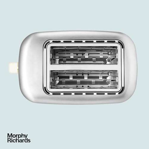 Morphy Richards 222067 Brushed Equip 2 Slice Stainless Steel Toaster, 800w