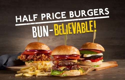 Half Price Burgers Mon-Fri After 5PM @ Beefeater Grill