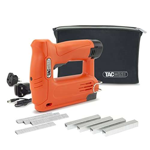 Tacwise 1586 140-180EL Cordless 12V Staple/Nail Gun with Storage Bag, 200 Staples & 200 Nails, Uses Type 140 Staples & 180 Nails