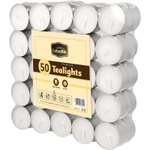 50X White Unscented Bistro Tapered Dinner CANDLES + 50XSmokeless White Tealight - £17.59 using code @ uppertechuk / eBay