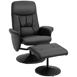HOMCOM Executive Recliner Chair High Back and Footstool with voucher - Sold & dispatched by MHSTAR