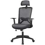 Yaheetech Ergonomic Office Chair Adjustable Computer, Heavy Duty Mesh Swivel with Armrests/Headrest £44.99 With Voucher @ Yaheetech / Amazon
